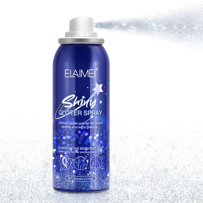 Body Glitter Spray, Glitter Spray for Hair and Body,Clothes, Quick-Drying and Long-Lasting Makeup Cosmetic