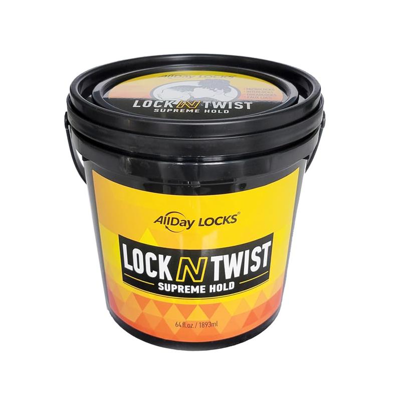 AllDay Locks Lock N Twist, Locking Gel, Retwists Locks, Supreme Hold 64oz (Bucket)