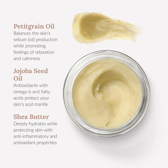 BambuEarth Petitgrain Face Moisturizer (1.5 oz) - Organic Ingredients & EWG Certified, Vegan Skincare with Organic Jojoba Oil & Shea Butter for Healthy Glowing Skin