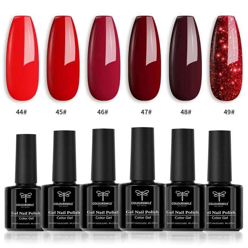 6 Color Gel Nail Polish Set, Soak Off Nail Art & Nail Polish, Nail Art & Nail Polish for Women & Girls