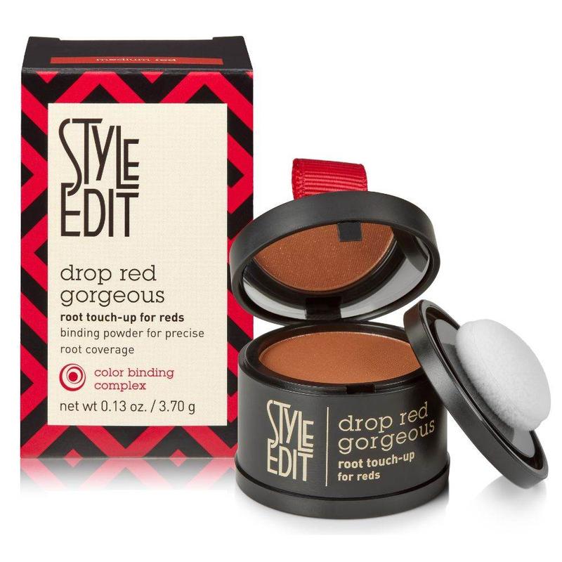 Style Edit Drop Red Root Touch-Up Powder for Gray & Thinning Hair, Temporary Hair Color & Texturizing Powder, Salon-Quality Hairline Coverage - 1 Pack