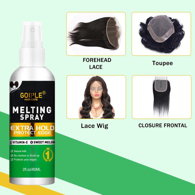 Hair Wig Glue Misting Set, Hair Wax Stick Headband & Edge Brush & Lace Melting & Holding Spray, Summer Makeup Tool for Wig, Summer Haircare, Edge Control, Haircare Products, Christmas Gift