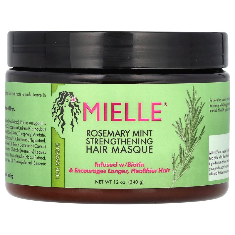 Mielle Strengthening Hair Masque, Rosemary Mint, 12 oz (340 g)