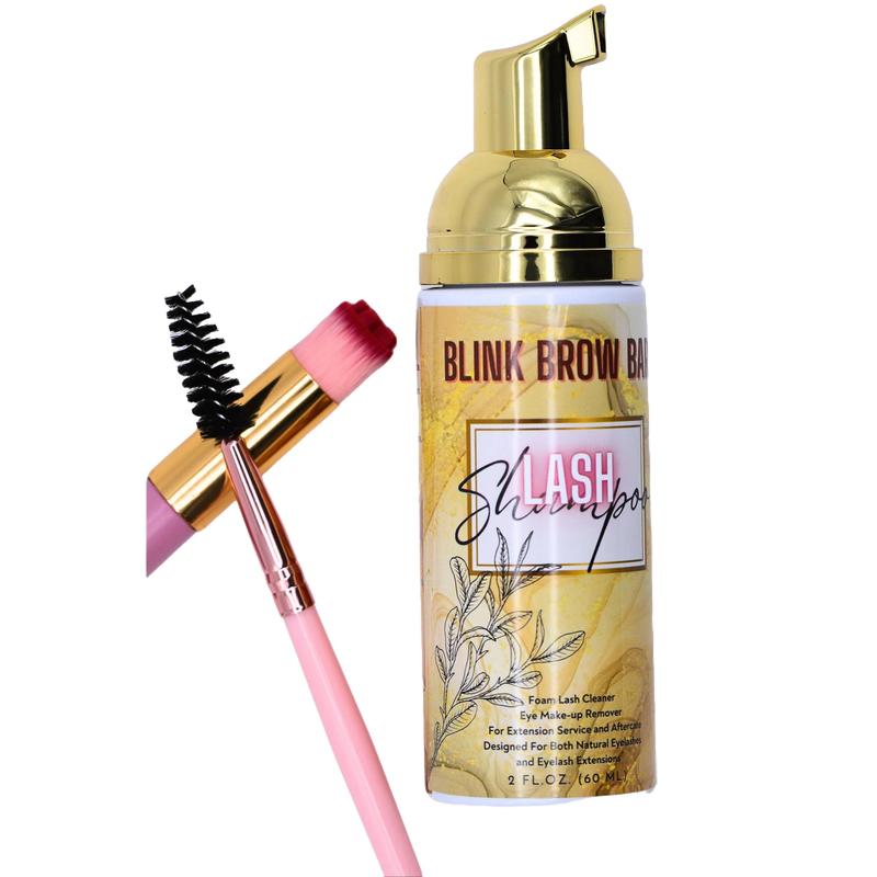 Eyelash Shampoo and Brush Set by Blink Brow Bar - Keep Your Lashes Healthy and Strong with Daily Use Cleansing Makeup