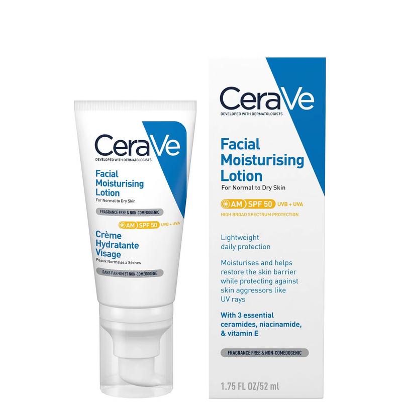 CeraVe - AM Facial Moisturising Lotion SPF50 for Normal to Dry Skin (1.75oz)