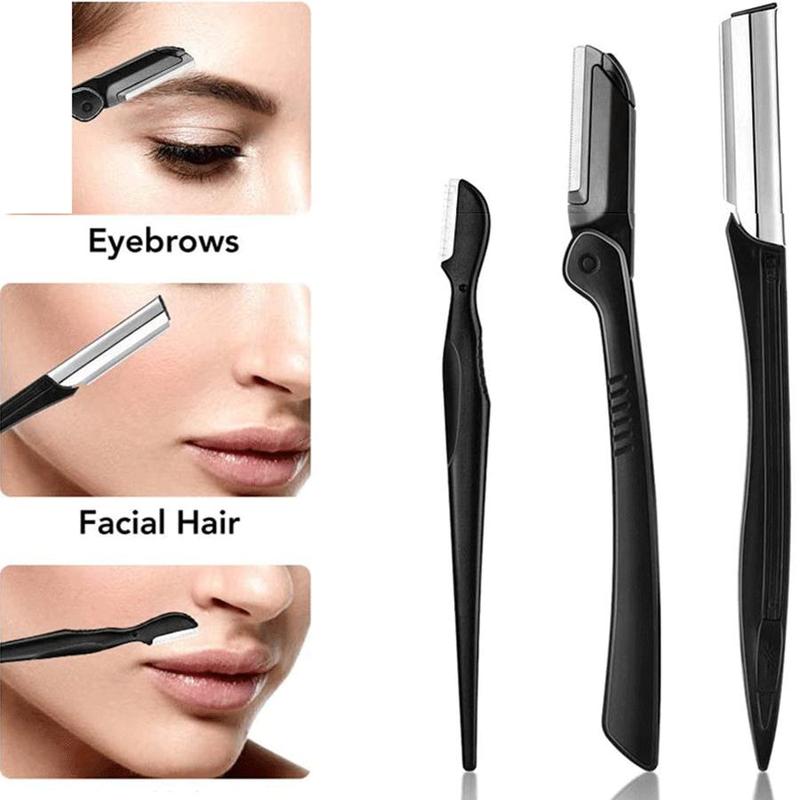 Stainless Steel Eyebrow Trimming Kit, 12pcs set Eyebrow Trimming Tool, Professional Makeup Tool For Women & Girls