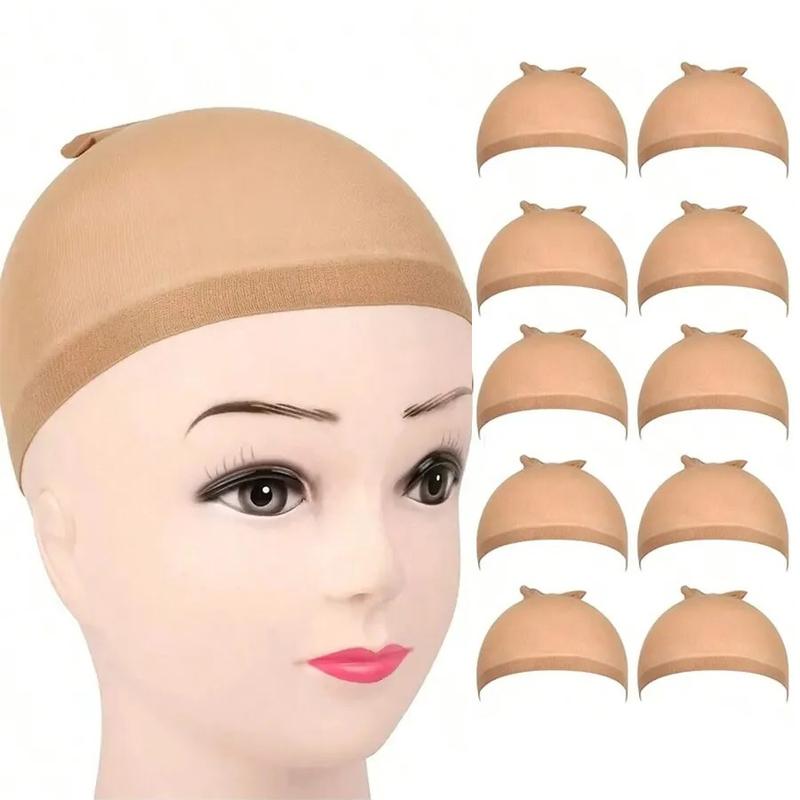 10PCS  Light Brown Wig Caps For Lace Frontal Wig Wig Cap For Long Hair Wig Stocking Mesh Ventilate Wig Cap For Women