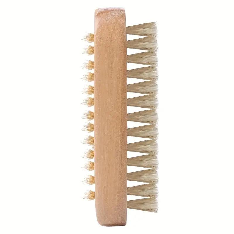 Wooden Nail Brush, 2 Counts Multifunctional Nail Brush for Cleaning Fingernails and Toenails, Strong Cuticle Dust Cleaner, Nail Care Tool for Women & Men