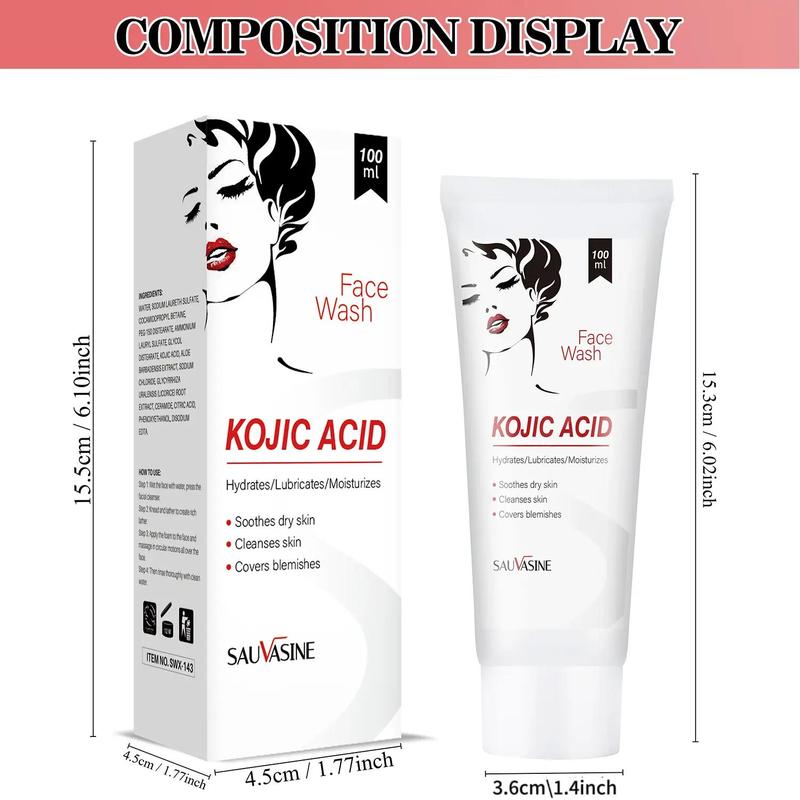 100ml Comfort Professional Kojic Acid Facial Cleansing Wash, Gentle Deep Cleansing Facial Cleanser, Removing Dirt & Oil Facial Wash