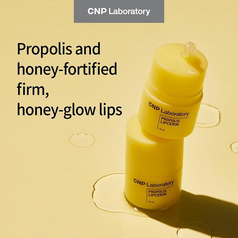 [1+1 SET] [CNP Laboratory] Propolis Lipcerin Duo (15ml x 2EA),  Hydrating, Nourishing, Soothing, Moisturizing, Smooth, Glossy Lip Balm, Lip Mask