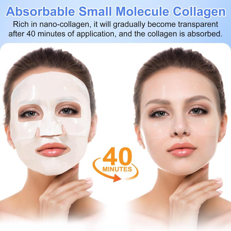 Collagen Deep Hydration Mask for Christmas Gift, 6 Counts box Moisturizing & Firming Facial Mask with Hyaluronic Acid, Skin Care Mask Suitable for All Skin Types