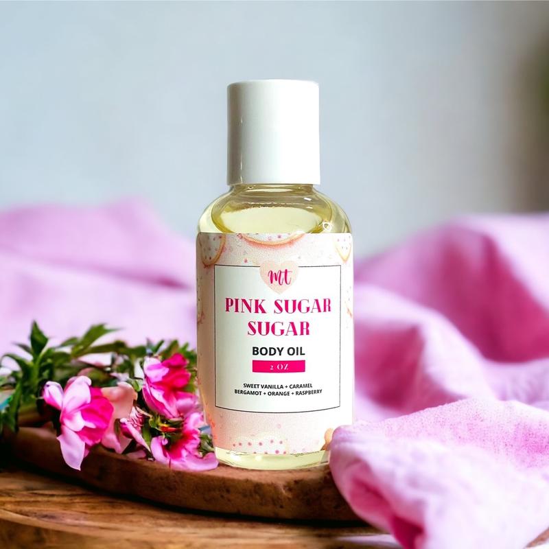 Pink sugar sugar Body Oil Hydrating women unisex cruelty free Body Care Moisturizing Scented Moisturize Comfort Moisture Moisturizer Cosmetic Aroma