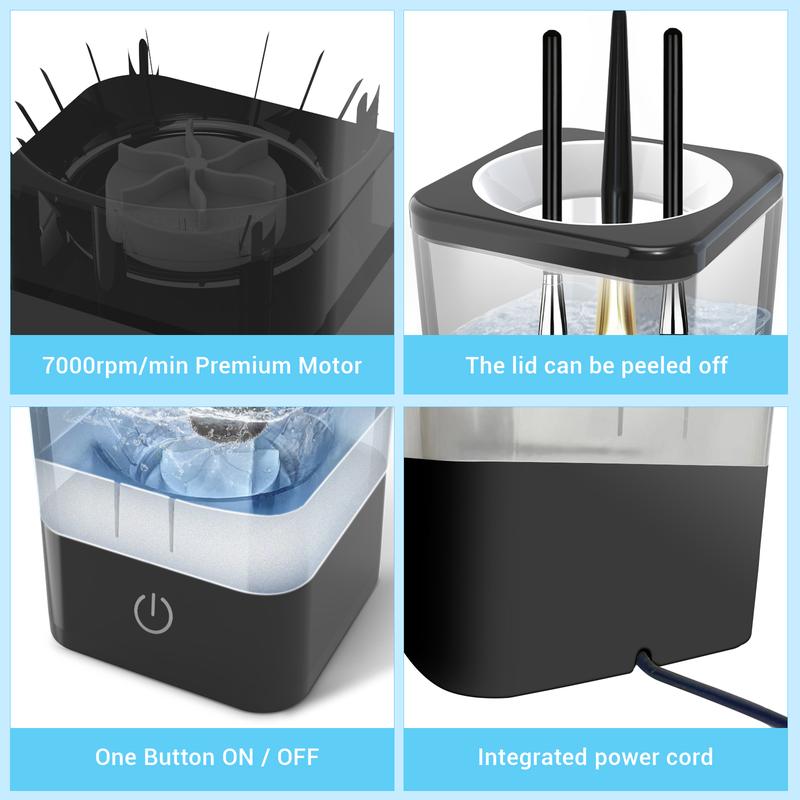 Makeup Brush Cleaner, Electric Makeup Brush Cleaner and Dryer Machine,Auto-Rotating Spinning Makeup Brush Cleaner Machine,Fast and Efficient Machine for Deep Cleaning All Brush Types