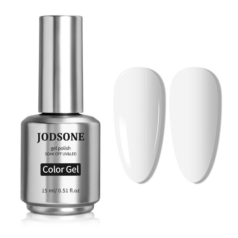 JODSONE 15ml Gel Nail Polish White Gel Nail Polish White Nail Polish Soak Off Led Gel Polish Nail Art Manicure Salon Diy Home For Girl