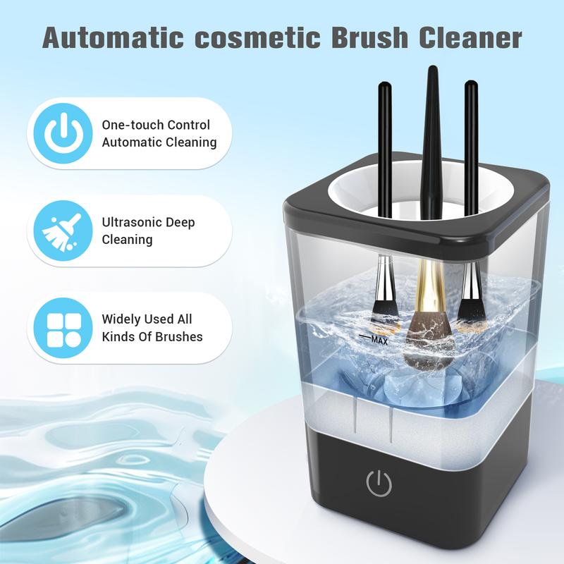 Makeup Brush Cleaner, Electric Makeup Brush Cleaner and Dryer Machine,Auto-Rotating Spinning Makeup Brush Cleaner Machine,Fast and Efficient Machine for Deep Cleaning All Brush Types