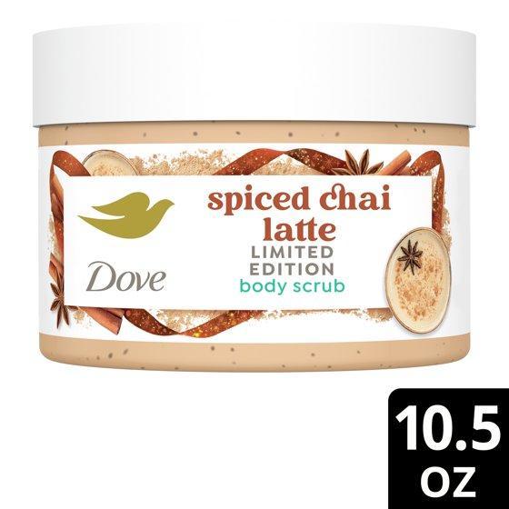 Dove Spiced Chai Latte Body Scrub for Deep Nourishment Holiday Treats Limited Edition, 10.5 oz