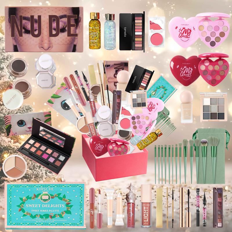 35 Makeup Tools for Beginners - Cosmetic Set,Essential Makeup Items for a Stunning Look: Your Ultimate Cosmetic Collection  for Starters