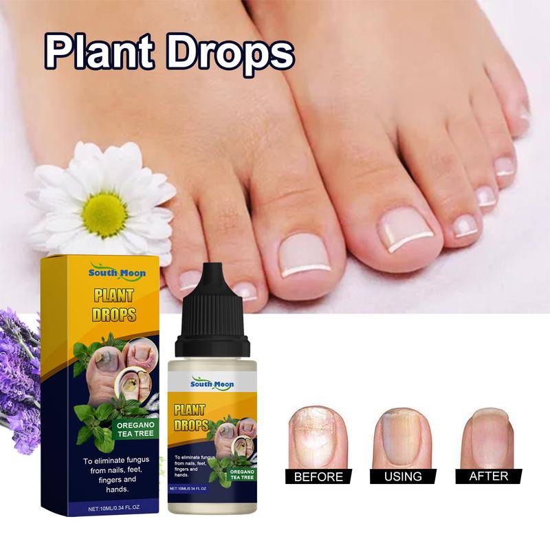 PLANT DROPS tea Tree Oregono oil nail support unisex obvious effect Nail Care 10ml 0.34 FI.oz。Nail Care Plant Drops Nail Growth Serum Moisturize Repair