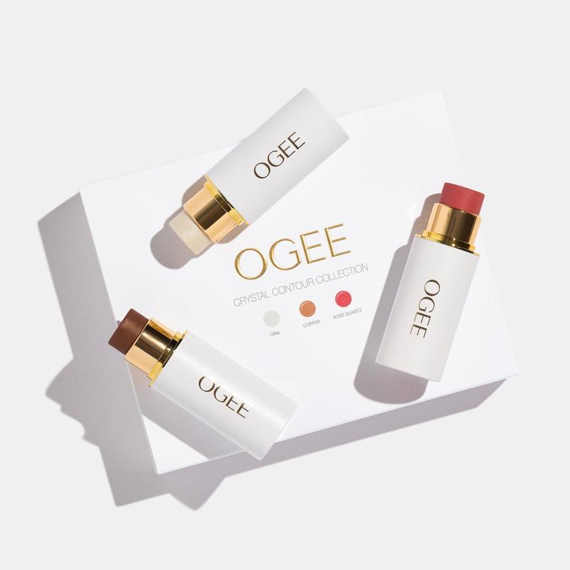 Ogee Contour Collection - Skincare-Infused Bronzer, Blush, and Highlighter Facial Sticks, Makeup Kit for Radiant Skin