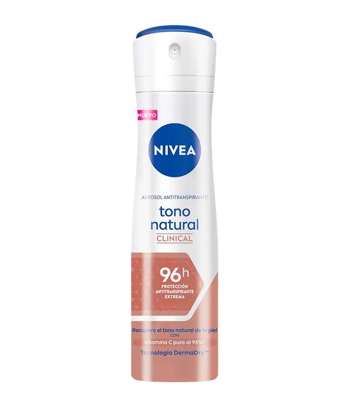 NIVEA Spray Antipresperant TONO NATURAL -150 ML, Alcohol-Free, Dermatologically Tested