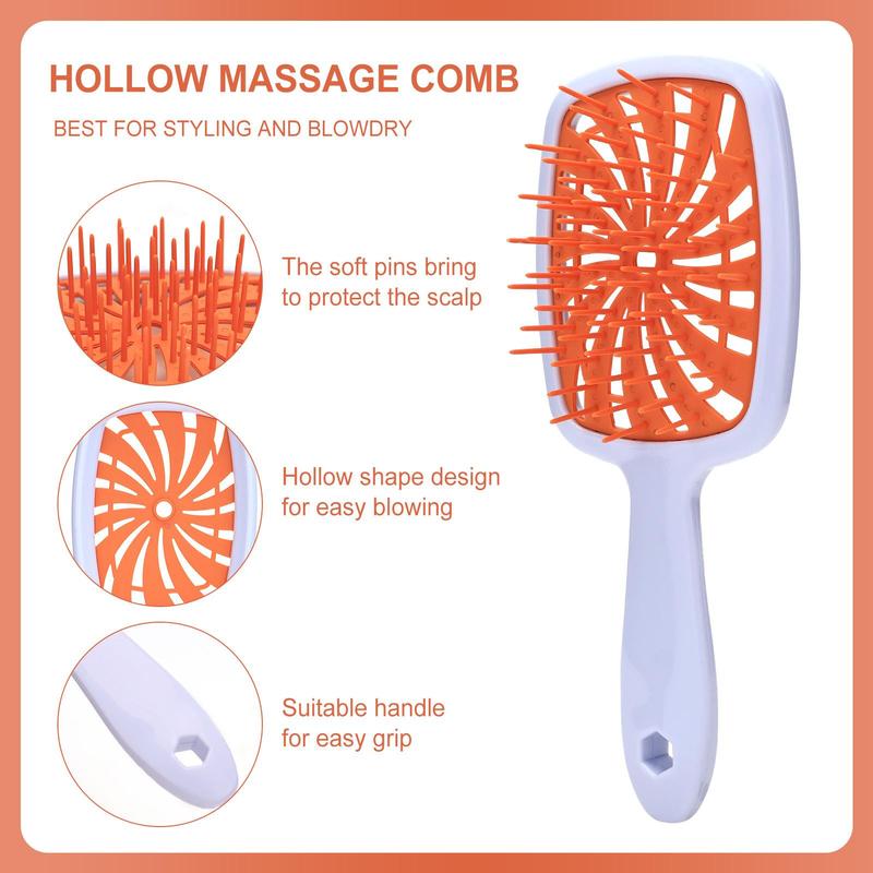 Spiral Hollow Out Hair Brush, 1 Count Hair Styling Comb, Hairdressing Comb, Scalp Massage Comb, Heatless Styling Tool for Women & Girls