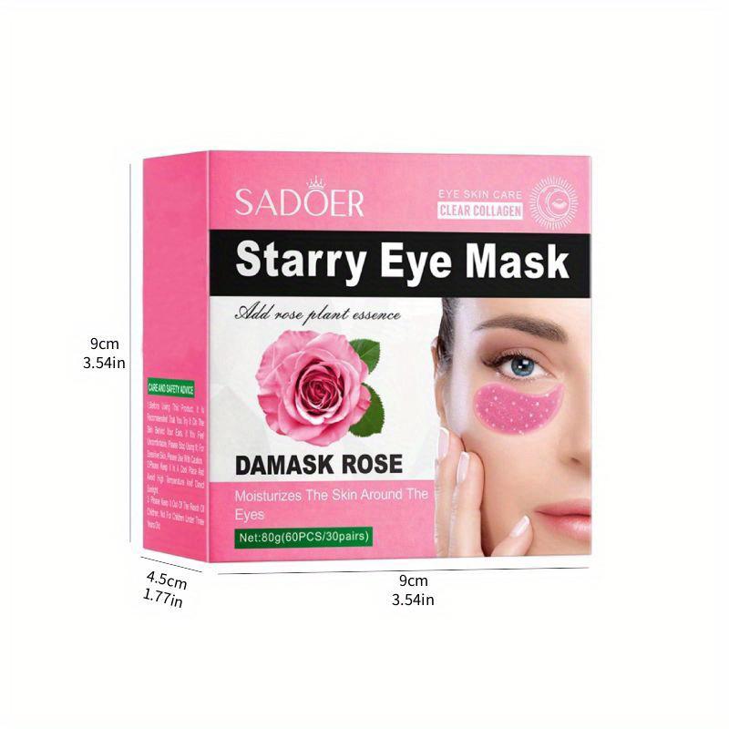 1 Box 2 Boxes, Rose Starry Sky Eye Mask, 60pcs 30Pairs Per Box, Moisturizing And Firming Eye Skin