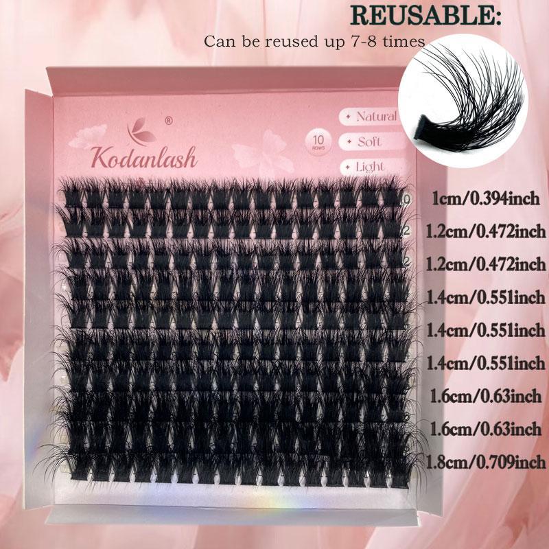 Fluffy False Eyelashes, 1 Box 10-18mm Natural Look Eyelash Extensions, Self Grafting Curl Eyelashes, Eyelash Extensions Kit, Eye Makeup Enhancement for Women & Girls, Christmas Gift