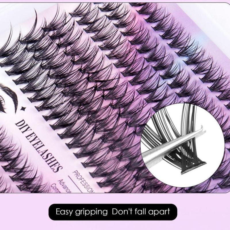 Natural Look Eyelash Extensions, 270pcs Mixed Length 3 Styles Individual False Eyelashes, Curl Individual Lashes Kit with Lash Bond and Seal Lash Tweezers, Professional Eye Enhancement Tools for Women, Christmas, Christmas Gift