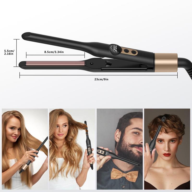 Portable Mini Hair Straightener, 1 Count 120-200°C Temperature Display Hair Straightener, Curling Iron, Hair Styling Tool for Home & Travel