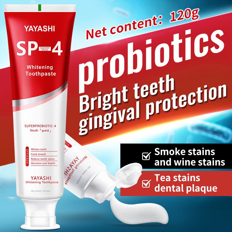 YAYASHI SP-4 Toothpaste Oral Health Management,sp-4 ultra whitening toothpaste probiotics,sp4 toothpaste whitening,Pasta de dientes,Fresh Breath,Teeth Brightening Booster,trending toothpaste,healthy toothpaste,pasta blanque adora dental