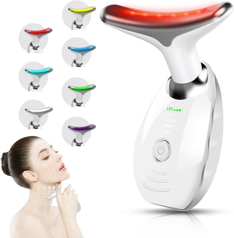 MAYCHYL Muitifunctional Facial Massager .Neck Massager, Neck Beauty Product, NeckFace Lifting Tool, Vibration and HeatingFacial Beauty Massager, Skincare Product,Birthday Gift for Women, Mother's Day Gift face light