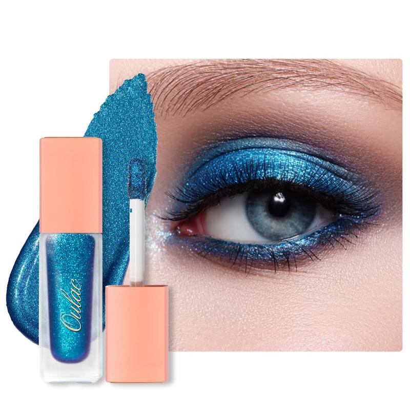 Blue liquid glitter eyeshadow, liquid glitter eyeshadow, liquid eyeliner, non-sticky, one-touch, ready to use, quick-drying and wrinkle-resistant