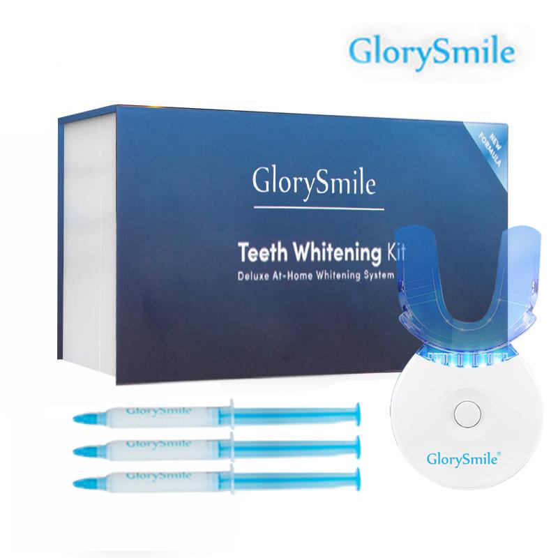 GlorySmile Teeth Whitening Kit,Teeth Whitening Light with 5 Carbamide Peroxide Teeth Whitening Gel for Sensitive Teeth, Non-Sensitive Fast Teeth Whitener, Enamel Safe and Gentle, Effective, Travel-Friendly, Easy to Use