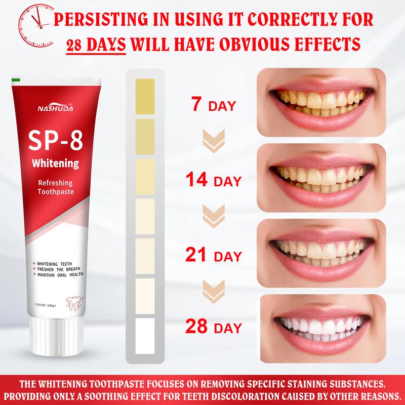 SP-8 Toothpaste - Oral Health Management, Fresh Breath Gentle Aloe Daily Herbal Fresh Breath whitening  toothpaste Probiotic Soothing