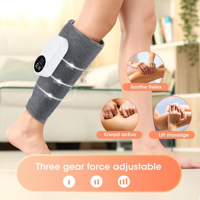 Air Bag Calf Massager, 1 Pair 3 Modes & 3 Gear Hot Compress Calf Massage Tool, Leg Massage Machine for Women & Men, Electric Massager, Personal Care Appliances