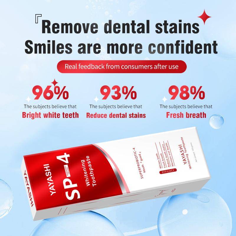 YAYASHI SP-4 Toothpaste Oral Health Management,sp-4 ultra whitening toothpaste probiotics,sp4 toothpaste whitening,Pasta de dientes,Fresh Breath,Teeth Brightening Booster,trending toothpaste,healthy toothpaste,pasta blanque adora dental