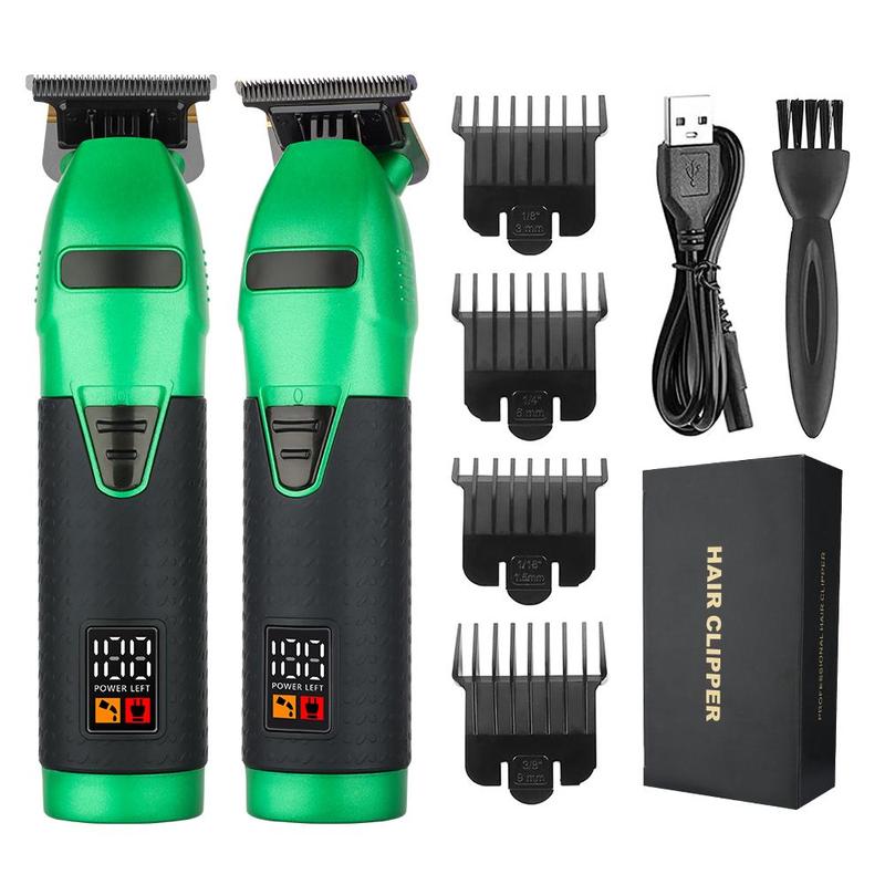 Rechargeable Hair Clipper Set, 1 Set Hair Clipper & Accessories, Professional Hair Trimmer Set, Salon, Barbershop, Hair Clipper Trimmer Neon Clipper