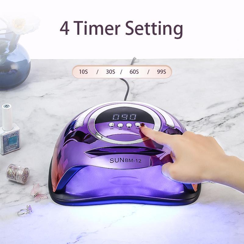 High Power LED Nail Dryer Lamp, Professional UV Nail Lamp for Nails Manicure, 72 Beads Fast Curing Gel Polish Electroplated Drying Lamp