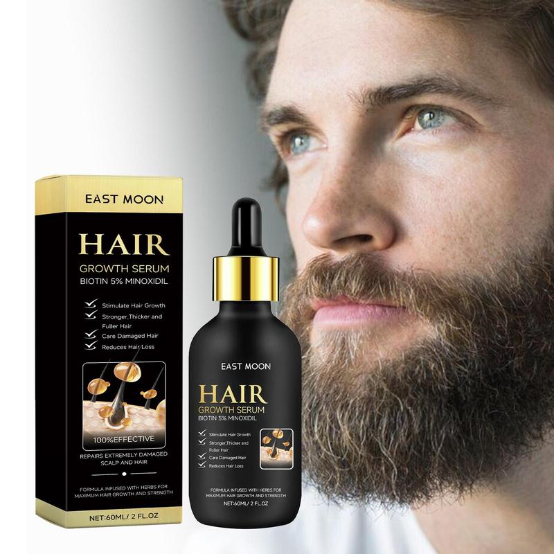 Men's Hair Care Serum, Nourishing & Moisturizing Strengthening Serum for Beard & Hair, Professional Hair Care Product for Men Daily Use, Gifts for Men