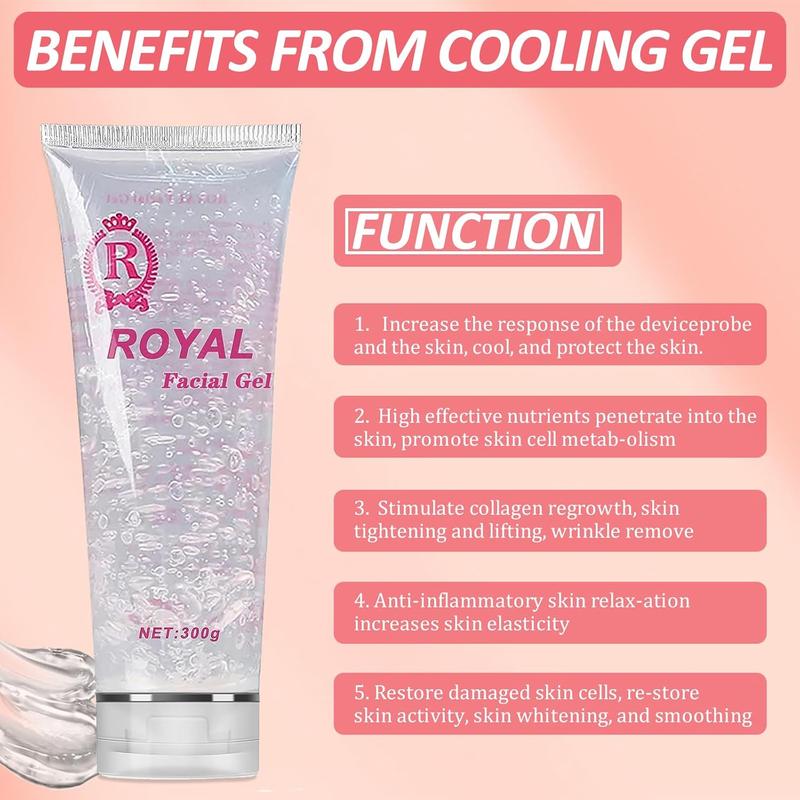 3PCS Conductive Gel, Cooling Gel for Hair Removal Device Skin Care, Moisturizing Hydrating Gel Suitable for Beauty Facial Machine for Women and Men in Body or Face Cools, Soothes Skin (900ML)