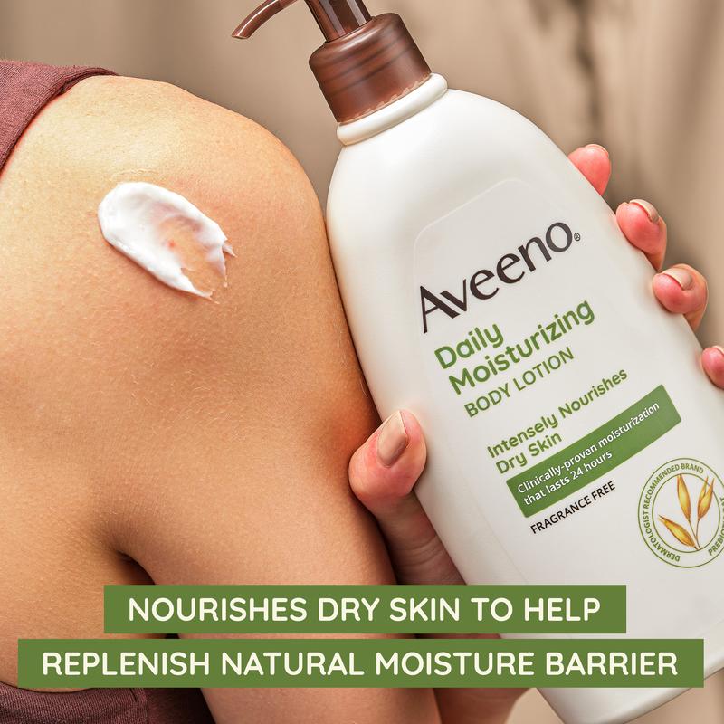 Aveeno Daily Moisturizing Lotion with Nourishing Oat for Dry Skin, 18 fl. oz Body Care Moisture