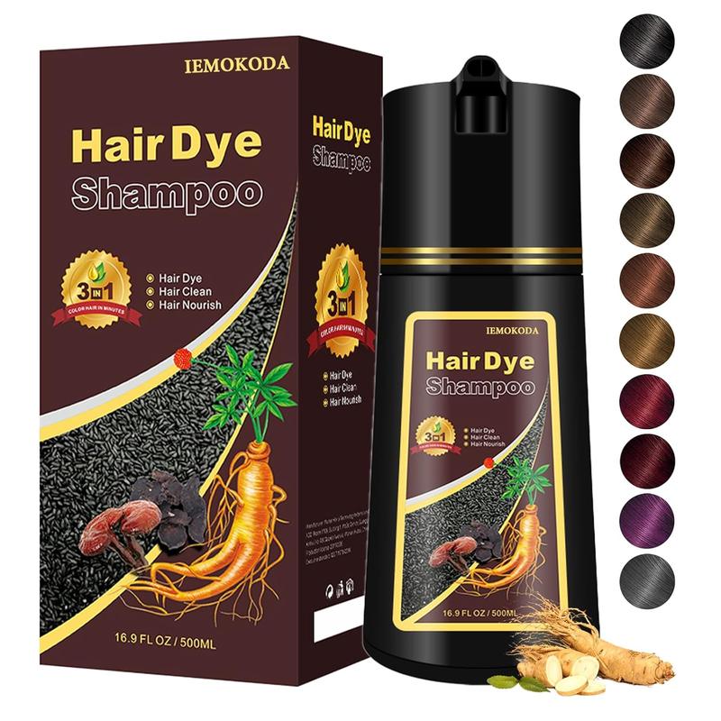 3-in-1 Blonde Brown Hair Dye Shampoo - Instant Coloring, Long-Lasting Natural Brown, Herbal Ingredients, Suitable for Men and Women Haircare