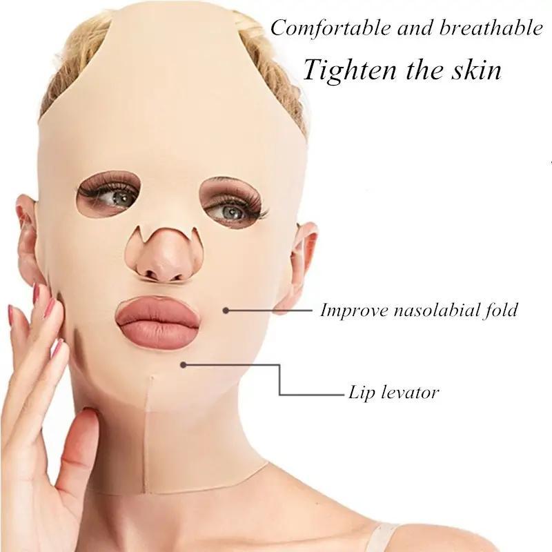 Full Face Sleep Bandage, Reusable and Breathable Face Lifting Sleep Bandage, Sleeping Face Lifting Bandage, Facial Skin Care Tool, Christmas Gift