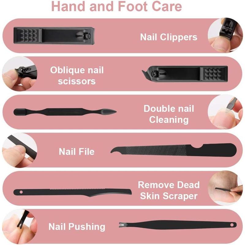 Manicure Kit, Okom Mens  Kit,  Care Kit, Manicure Kit for Men, Mens   Kit,  Kit,Manicure Set with  Clippers  File and Cuticle Pusher,Gifts for Men and Woman,(10Pcs)