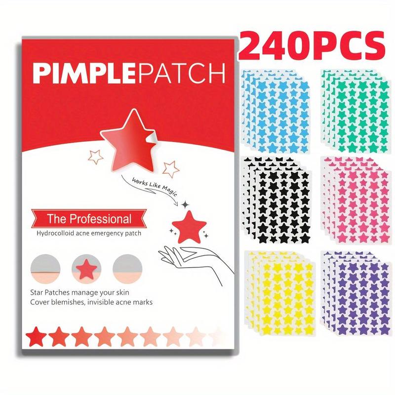 Star Shaped Acne Patches, 240pcs box Invisible Acne Cover Patches for Christmas Gift, Professional Acne Care Patches for Face, Skin Care Products