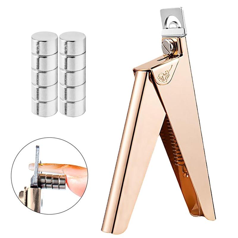 Stainless Steel Nail Trimmer Kit, 1 Count Nail Cutters for Nail Tips Cutter with 10pcs Length Measurement, Adjustable Trimmer for Salon Home Art, Christmas Gift