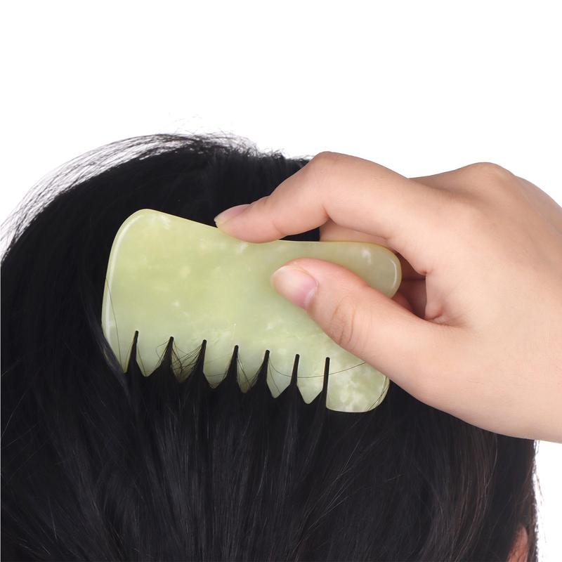 Natural Stone Scalp Massage Comb, 1 Count Multifunctional Gua Sha Board, Manual Massage Tool for Body & Head, Body Care Tool for Women & Men