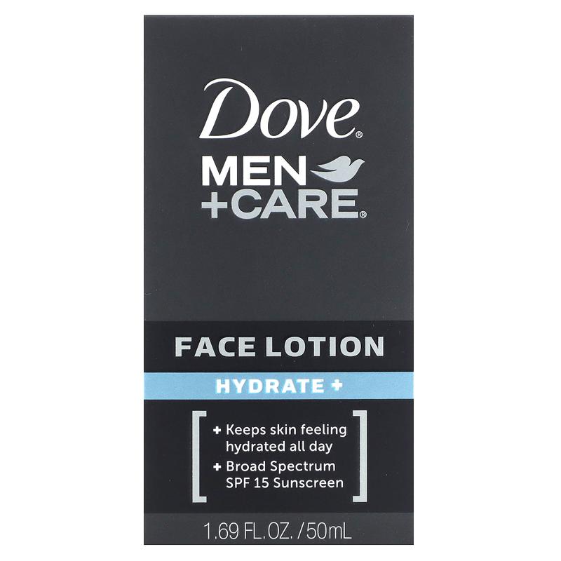 Dove Men + Care, Face Lotion, Hydrate +, SPF 15, 1.69 fl oz (50 ml)