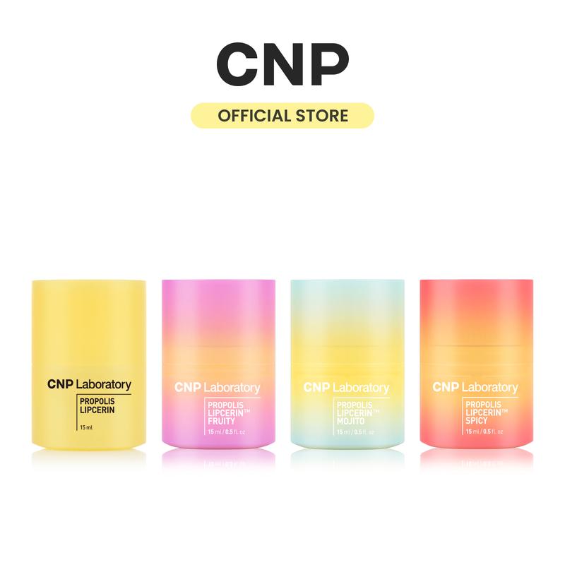 [CNP Official Shop] Honey Lip Butter SET (Honey, Fruity, Mojito, Spicy), Propolis Lipcerin, Hydrating, Gentle Exfoliation, Deep Nourish, Revitalizing Dry Lips, Shea Butter (0.5 fl.oz   15ml*4) Korean Skincare, Comfort Lipcare, Lip Balm