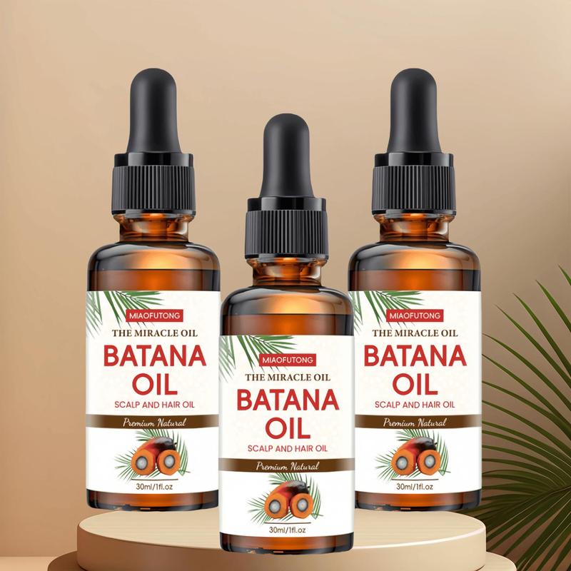 Batana Oil Set, 3 Counts Scalp Moisturizing Hair Oil, Hair Care Products, Hair Strengthening Serum, Hair Smoothing Oil, Hair Care Essential Oil